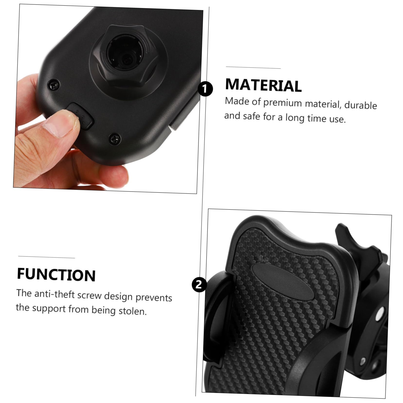 POPETPOP 1pezzi Supporto Per Telefono Cellulare Moto Design Anti-vibrazione Per Montaggio Su Manubrio Materiale Resistente e Duraturo