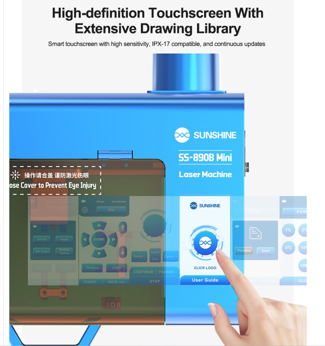 SUNSHINE SS-890B MINI Laser Screen Removal Machine for IP X-17 Dismantling of Screen Stand/Glass Back Cover/Glue Removal