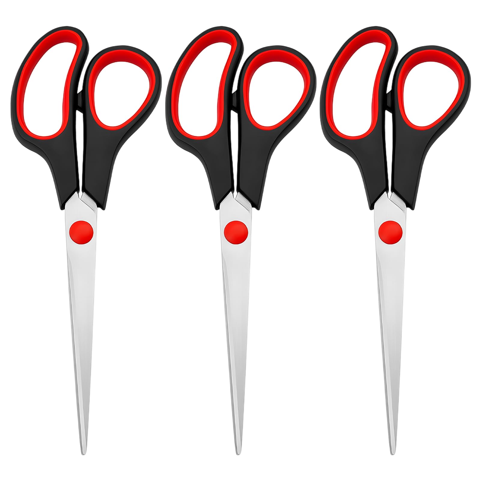 3pcs Multipurpose Scissors, Fabric Scissors with Ultra Sharp Stainless Steel Blades and Comfort Grip Handles for Office, Household, Craft, Sewing and School Use,Scissors for Kitchen Use