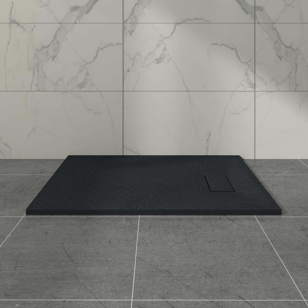 Aquariss Black 1200X700mm Rectangular Wetroom Shower Tray