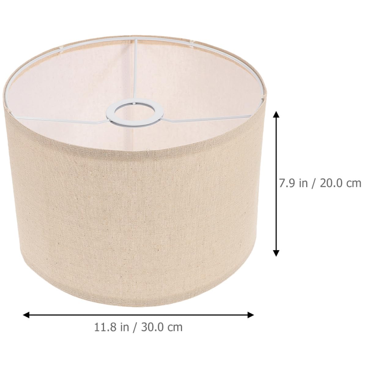 Ipetboom Paralume Lino Beige 30X20 CM per Lampada da Scrivania e Terra Coprilampada Decorativo Smontabile per Uso Domestico e Soggiorno