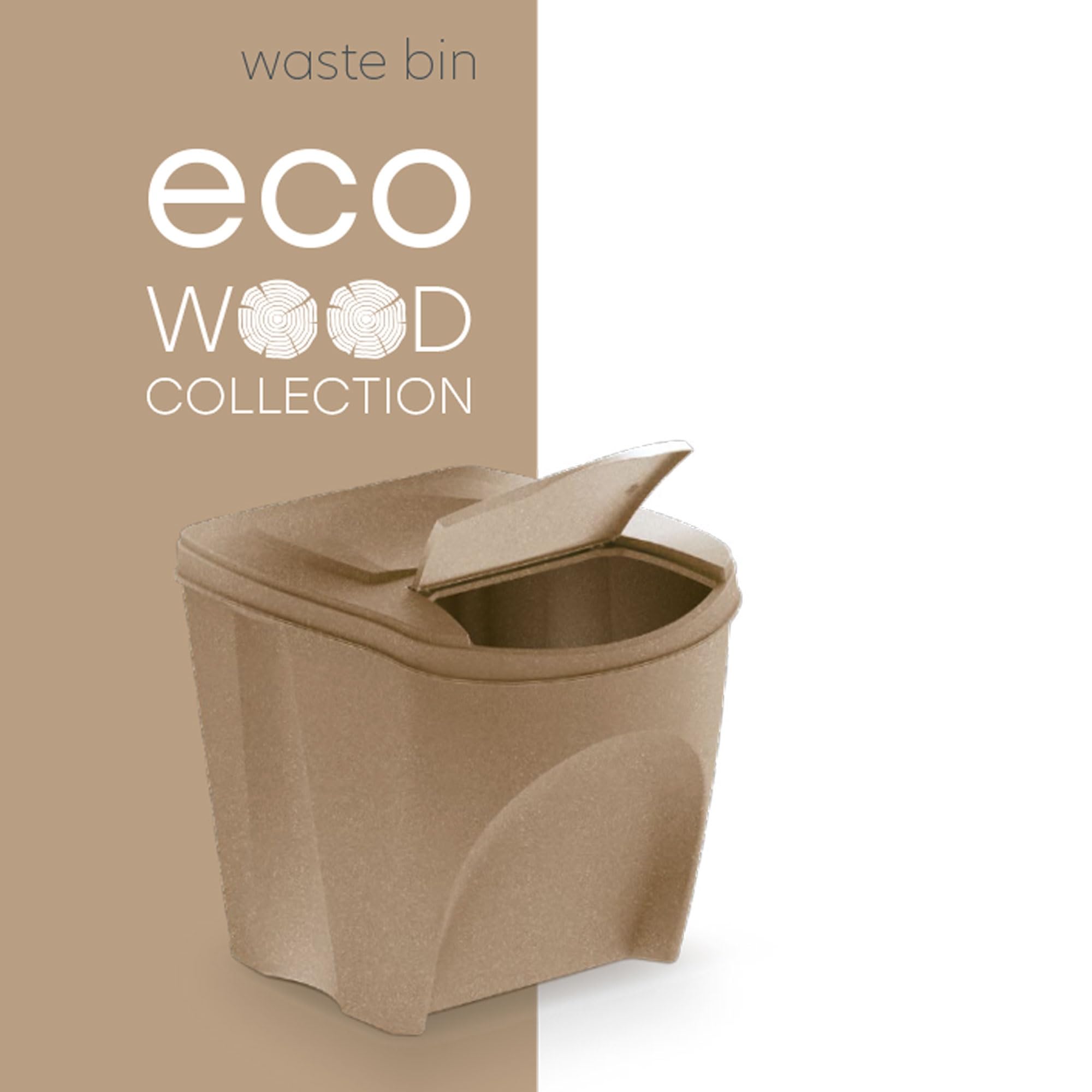 KEDEN Sortibox Lot de 3 poubelles pour le recyclage avec rabat 25L chacun 39x29x45 cm