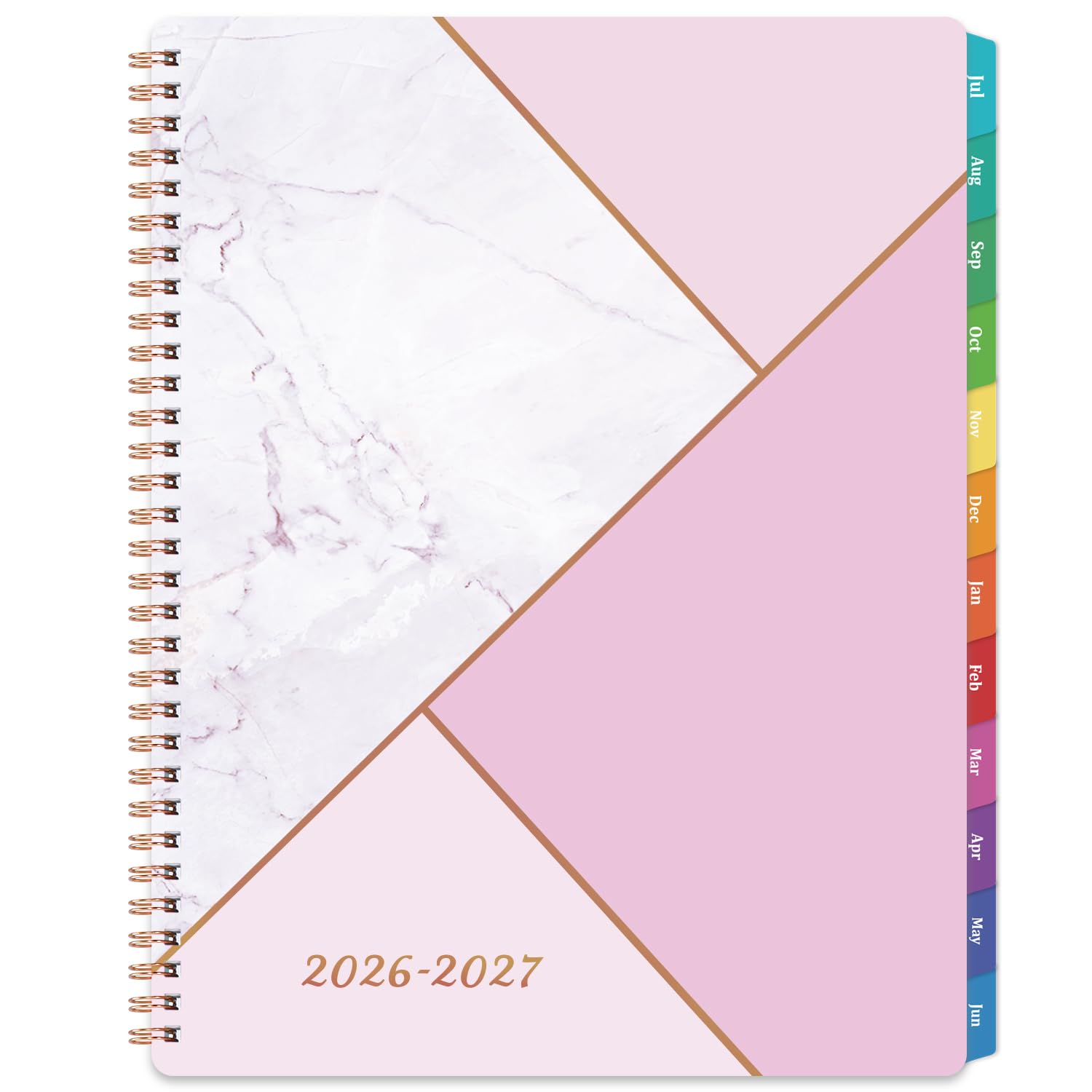 Planer 2022, tygodniowy planer miesięczny z zaznaczonymi zakładkami, 20 cm x 25 cm, twarda okładka z grubym papierem + kontakty + kalendarz + święta, styczeń 2022 - grudzień 2022, wiązanie podwójne,