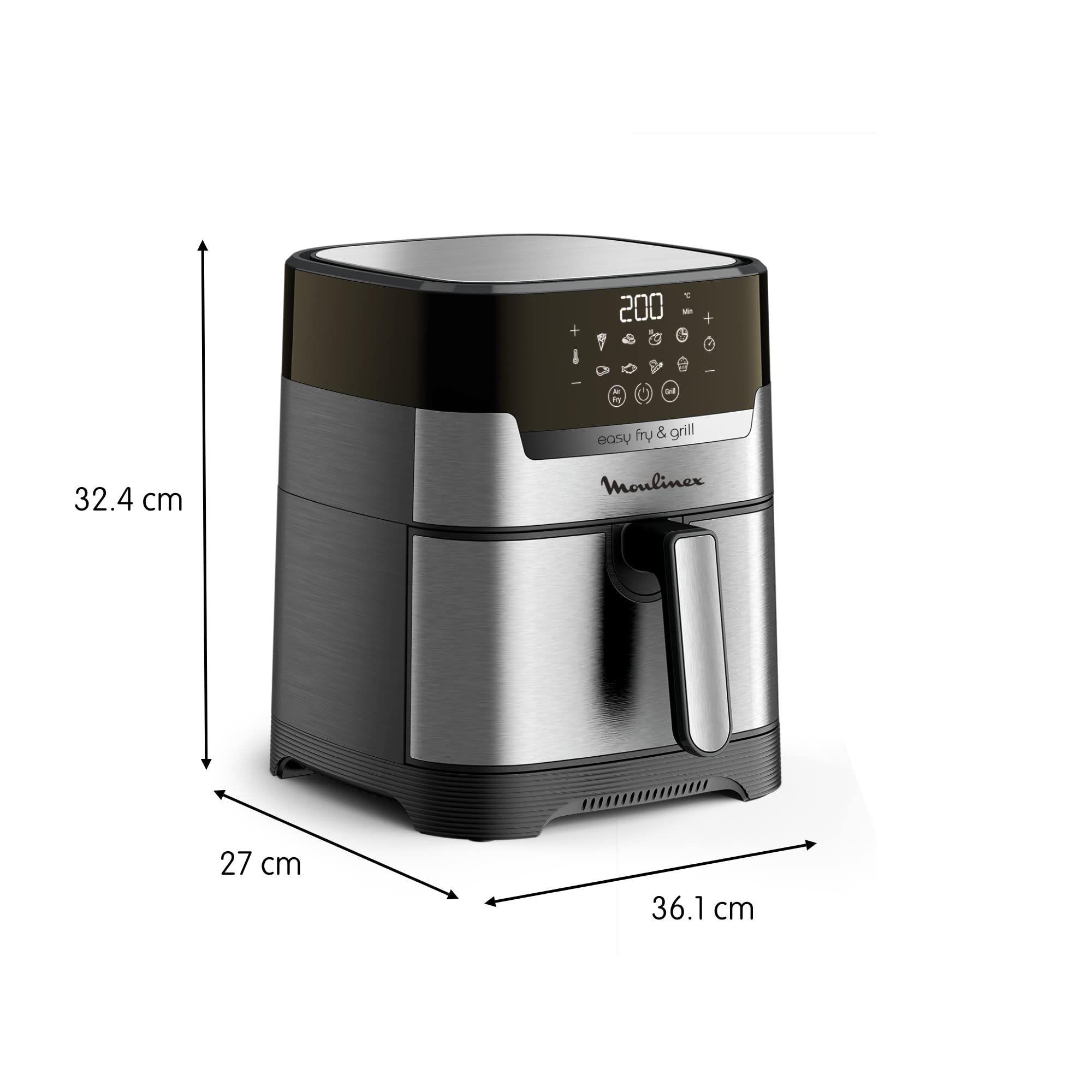 Moulinex Easy Fry & Grill 4.2L EZ505D Freidora de Aire Sin Aceite 2 en 1 para Freír o a la Parrilla (Reacondicionado)