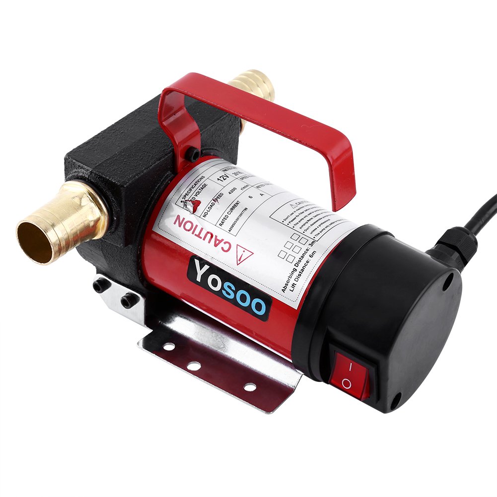 Bomba de transferencia eléctrica 12 V 40 l/min, bomba extractora de fluidos para aceite, diésel, queroseno para vehículo camión de servicio pesado