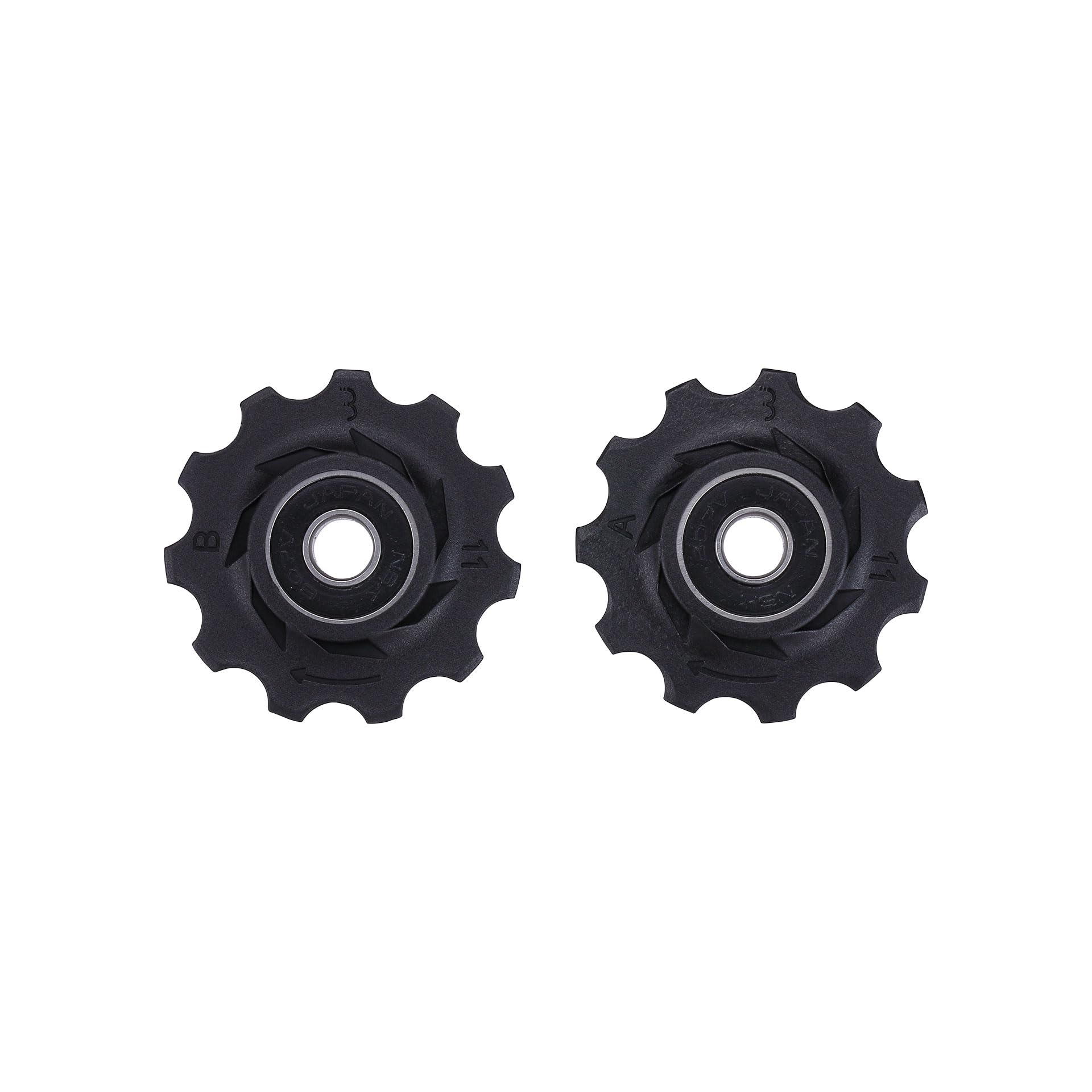 BBB Cycling Schaltrollen 11-T Kasette 11-Zähne 9-Fach 10-Fach 11-Fach Schaltwerk SRAM Campagnolo Shimano Kompatibel für Rennrad und Urban Cycling RollerBoys BDP-02, Schwarz