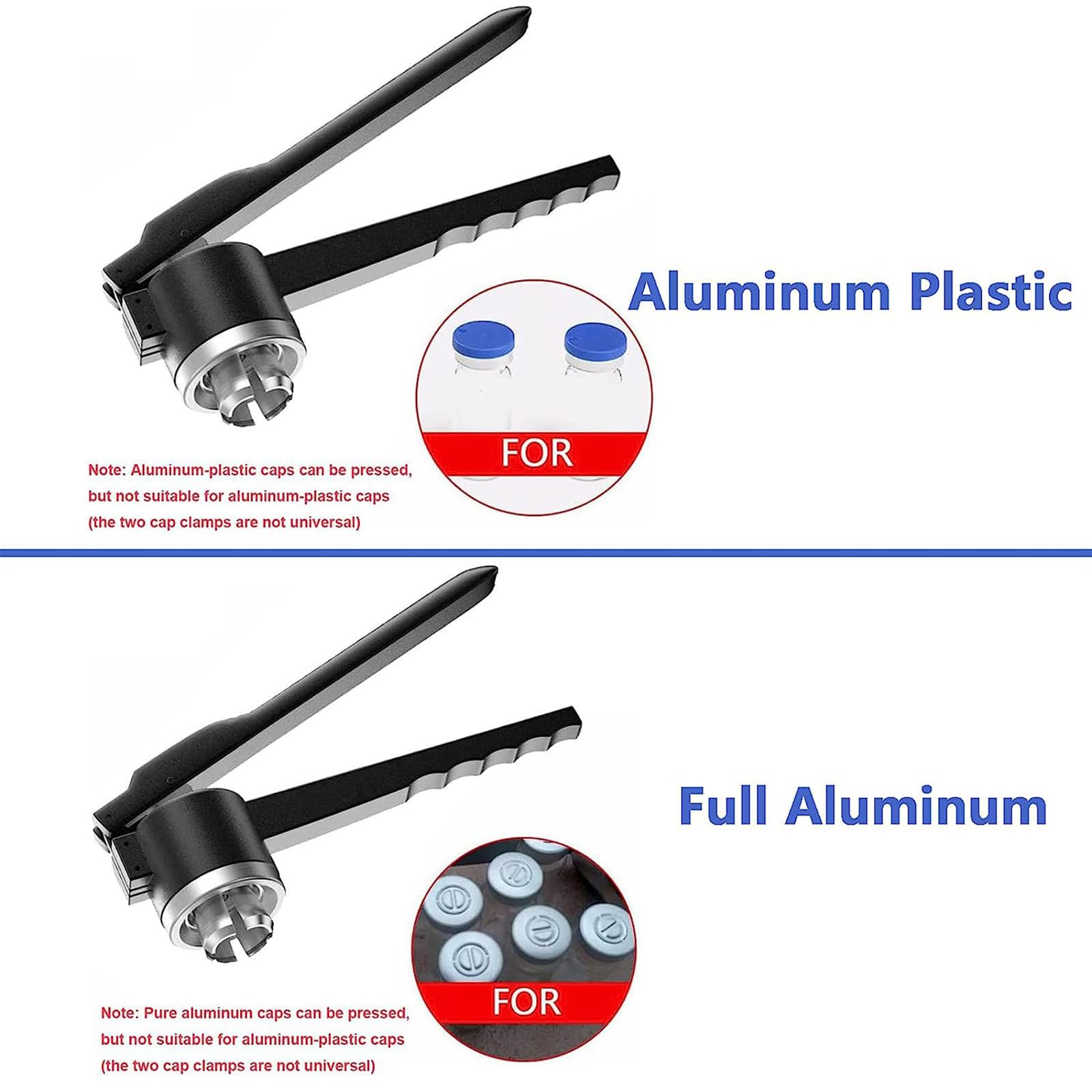 Machine à sceller, 11/13/20 mm, pince à sertir pour fioles rabattables, outil de sertissage de bouchon de bouteille pour plastique aluminium/aluminium complet, machine de capsulage médicale, 20