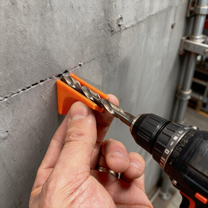 3pcs Drill Guide Jig Set, V-Groove Drill Guide Block for Straight Hole Drilling, Portable Vertical Drill Locator for Woodworking Pipes & Corners (3PCS)