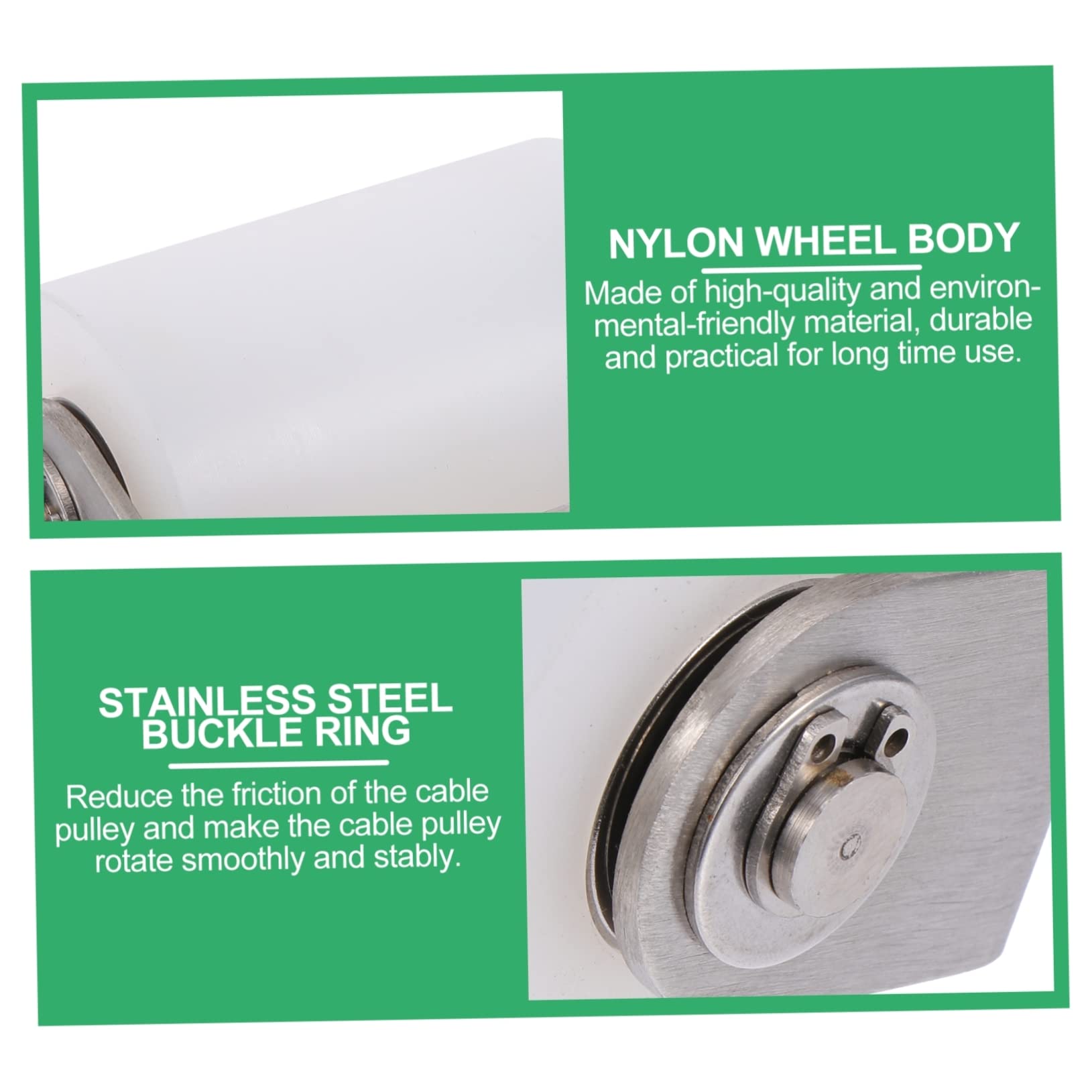 SOLUSTRE 2stücke Praktischer Edelstahl-rolltor-gleitpulley Roller Und Halterung Stabile Führung Für Seilzüge Für Bau Fitness Und Heimgebrauch