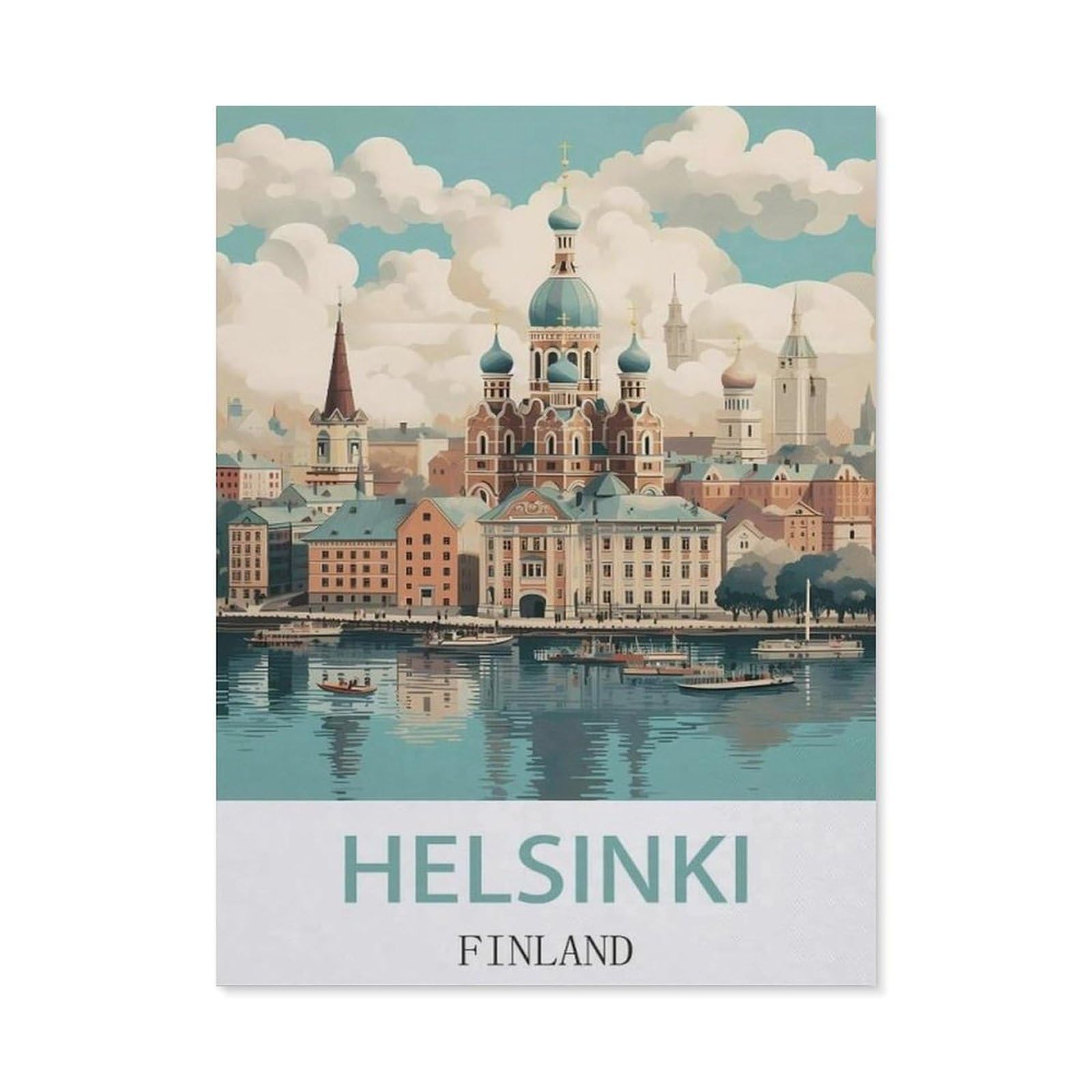 Metal Sign Tin Sign，Helsinki Finland(20x30cm）