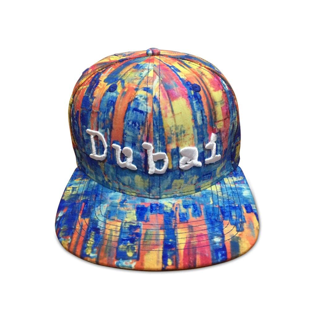 GenericDubai souvenir hat, classical structure, adjustable, breatheable, comfortable, cotton, baseball style, I love Dubai, crazy cool, colourful cap, best fit, brightly multicoloured, Dubai skyline