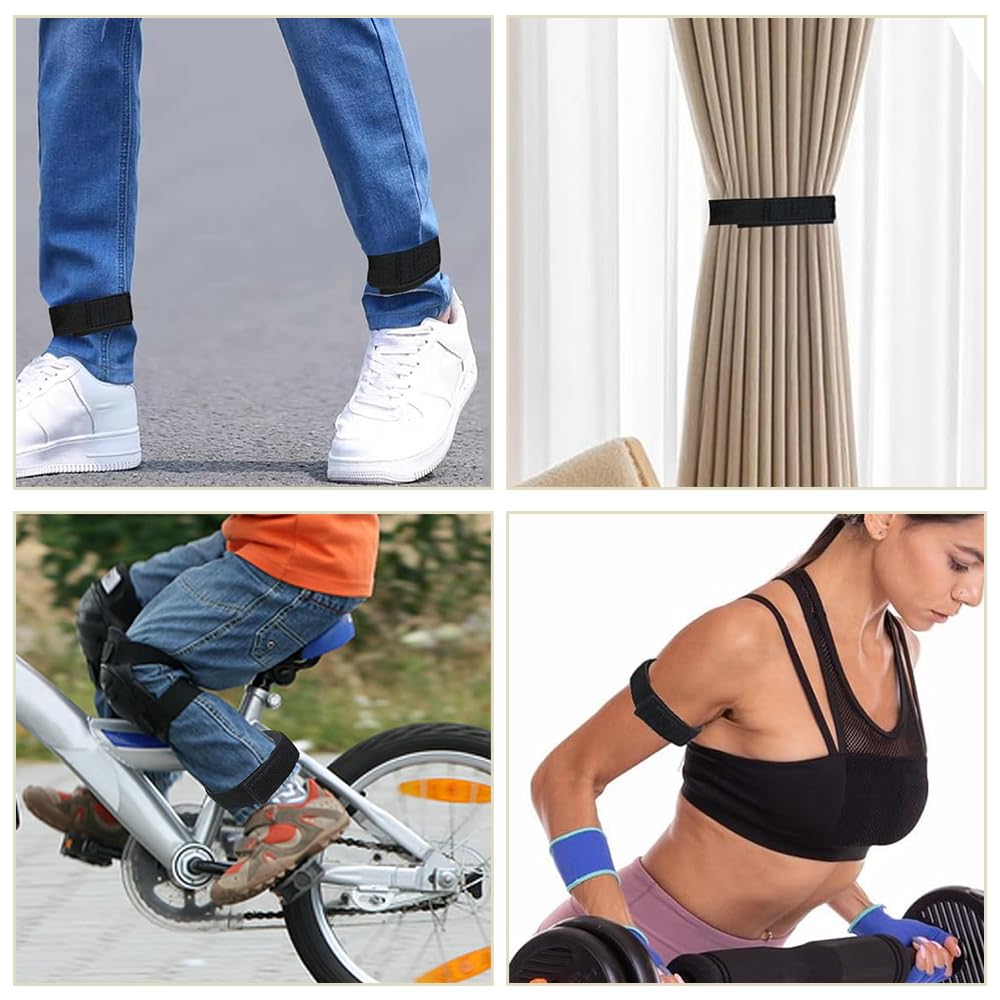 PATIKIL Cinghie Elastiche Per Stivali E Pantaloni – 8 Pezzi, Regolabili, Con Gancio E Anello