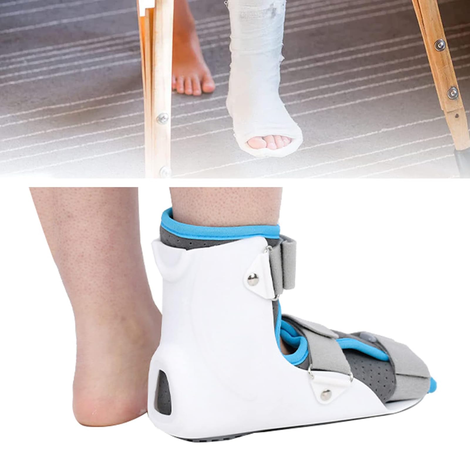 Attelle de Cheville pour Bottes de Marche, Botte de Marche pour Entorse de la Cheville, Attelle de Cheville Réglable, Douleur au Pied Soulagement de la Douleur