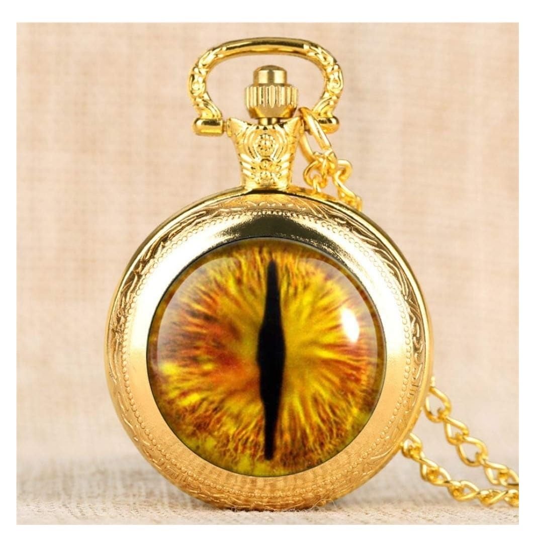 Reloj de Bolsillo Unisex Reloj De Bolsillo Diseño Ojo Místico Cuarzo Collar Único Vintage Hombres Mujeres Clásico Fiestas