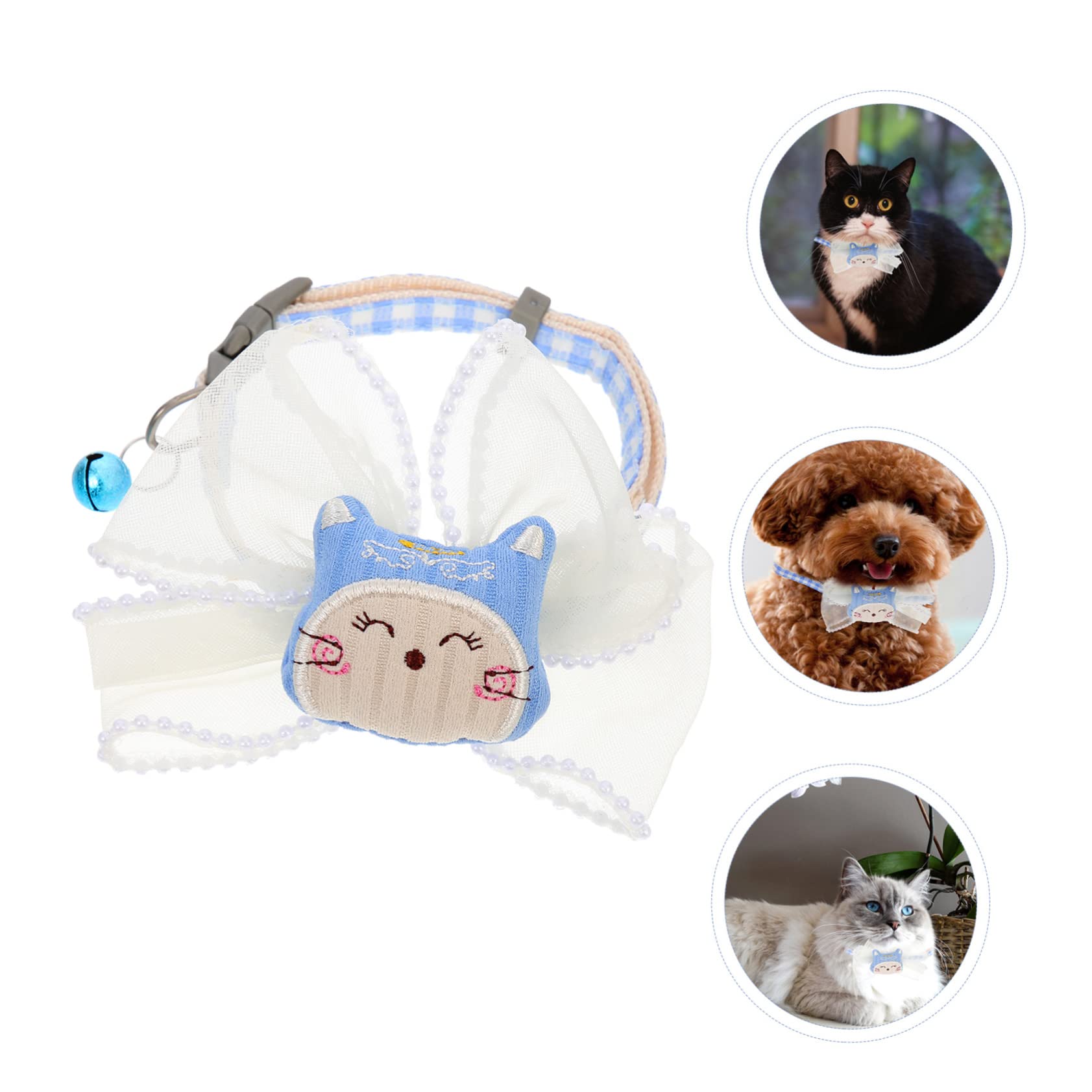 INOOMP 5pezzi Collare Per Gatti Con Fiocco Decorativo Collare Antistrozzo Resistente Per Gattini Accessorio Elegante Per Occasioni Speciali e Passeggiate All Aperto