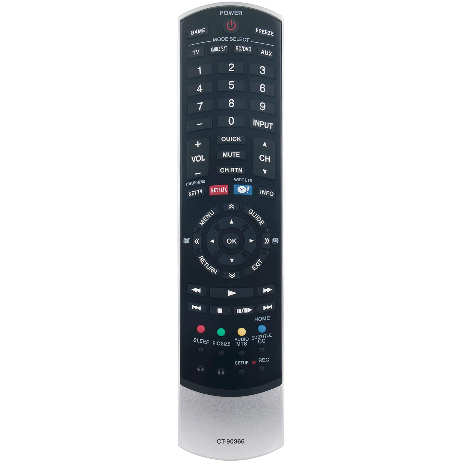 CT-90366 Replacement Remote Control For Toshiba LCD TVs - Compatible With 46SL417U 55SL417U Models