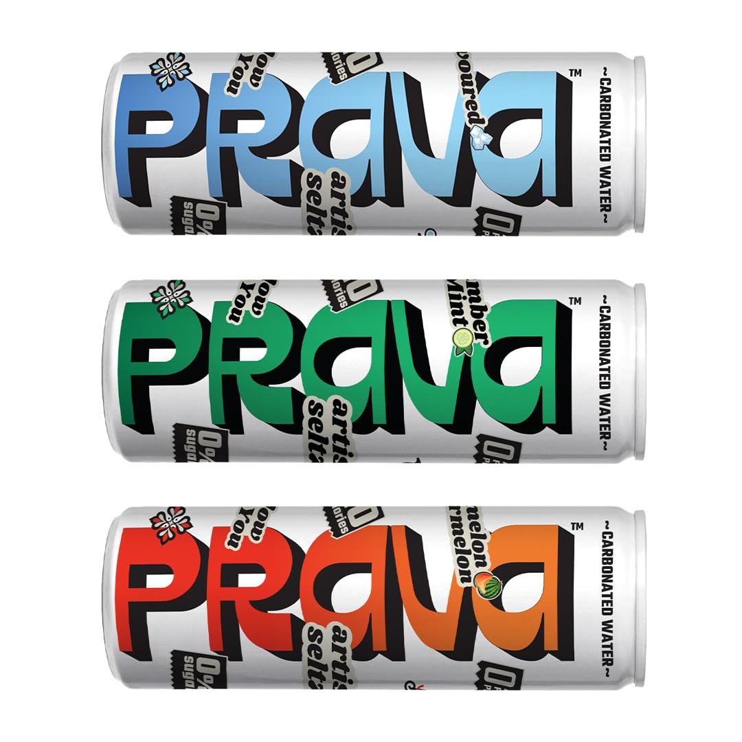 Prava Sparkling Water Assorted Pack | 2 x Unflavoured | 2 x Cucumber & Mint | 2 x Watermelon & Muskmelon Sparkling Water, Pack of 6 x 250ml-image-23