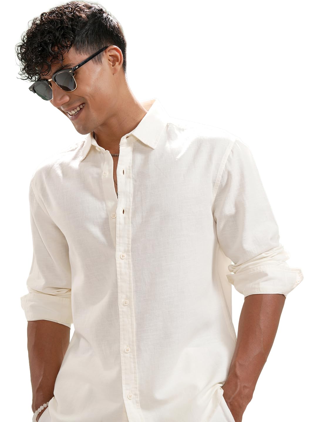 highlander Men’s Relaxed Fit Casual Shirt | Cotton Linen | Relaxed fit | Full Sleeves-picture-28