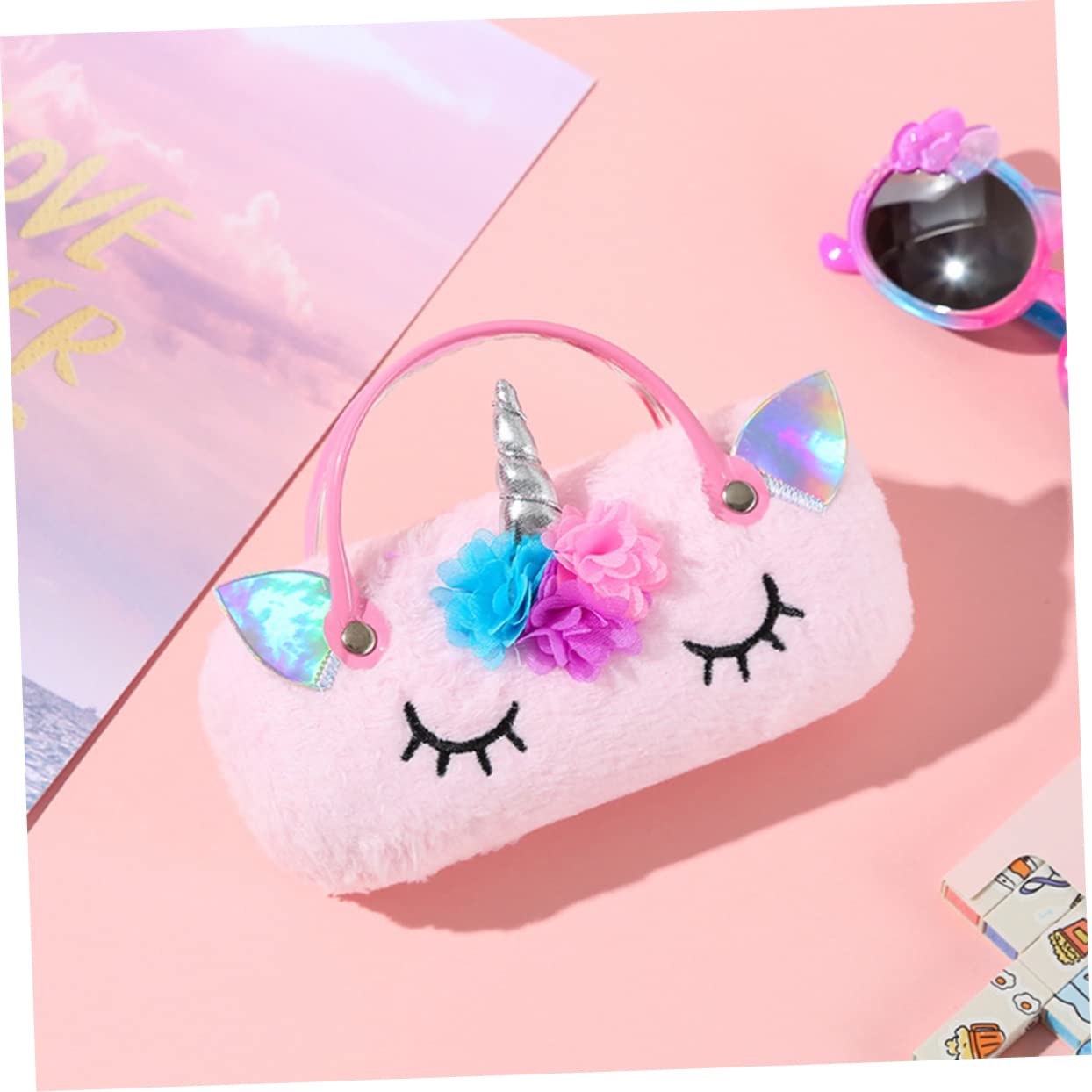 GALPADA 4 Stück Tragbare Brillentasche Brillenetui Für Reisen Sonnenbrillenetui Kinderbrille Plüsch-Brillenetui Brillenetui Brillenaufbewahrung Organizer Brillenetui