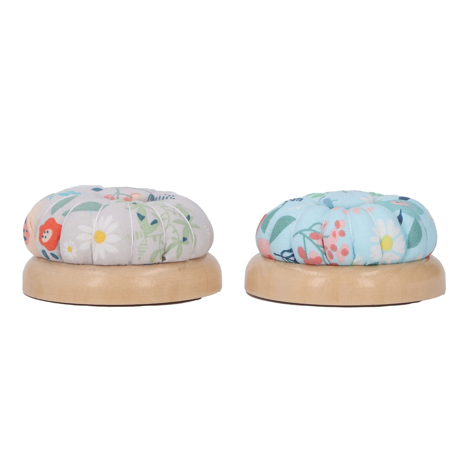 Xolsurg Wooden Base Pumpkin Magnetic Pin Cushion For Sewing DIY Crafts Household 4Pcs