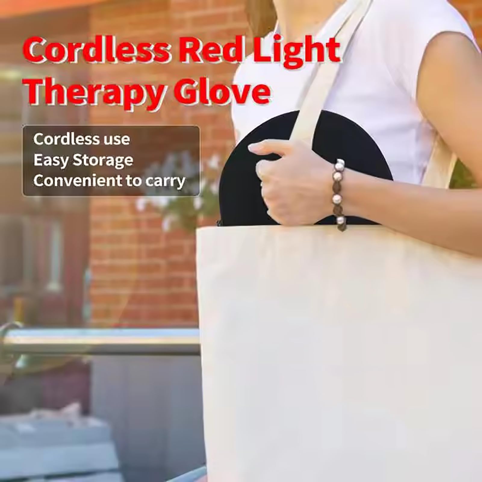 GOURIXIN Terapia de luz roja inalámbrica para Manos con Artritis, Dispositivos de Terapia de luz infrarroja cercana, Guante para Dedos y Alivio del Dolor en Las articulaciones de la muñeca