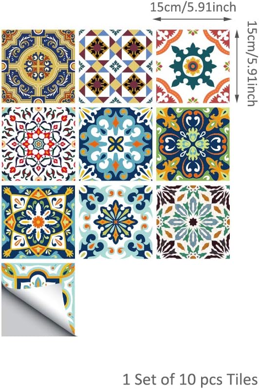 Buy Floor Wall Tile Transfers Sticker for Home Decor, Peel & Stick self