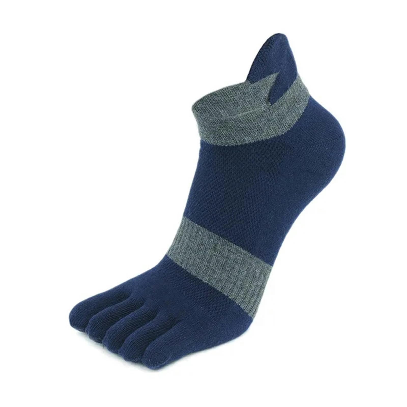 Calzini 5 Coppie Calzini da Uomo A Cinque Dita Grandi Calze da Mash di Cotone A Maglia Corta Traspirante-5 Coppie Na-Io 43-47