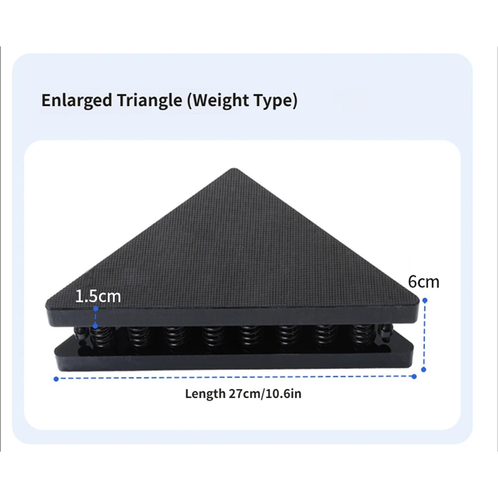 Base triangular de absorción de golpes de 4 piezas para subwoofer y soportes de micrófono que garantiza una colocación segura y minimiza las vibraciones y base antigolpes