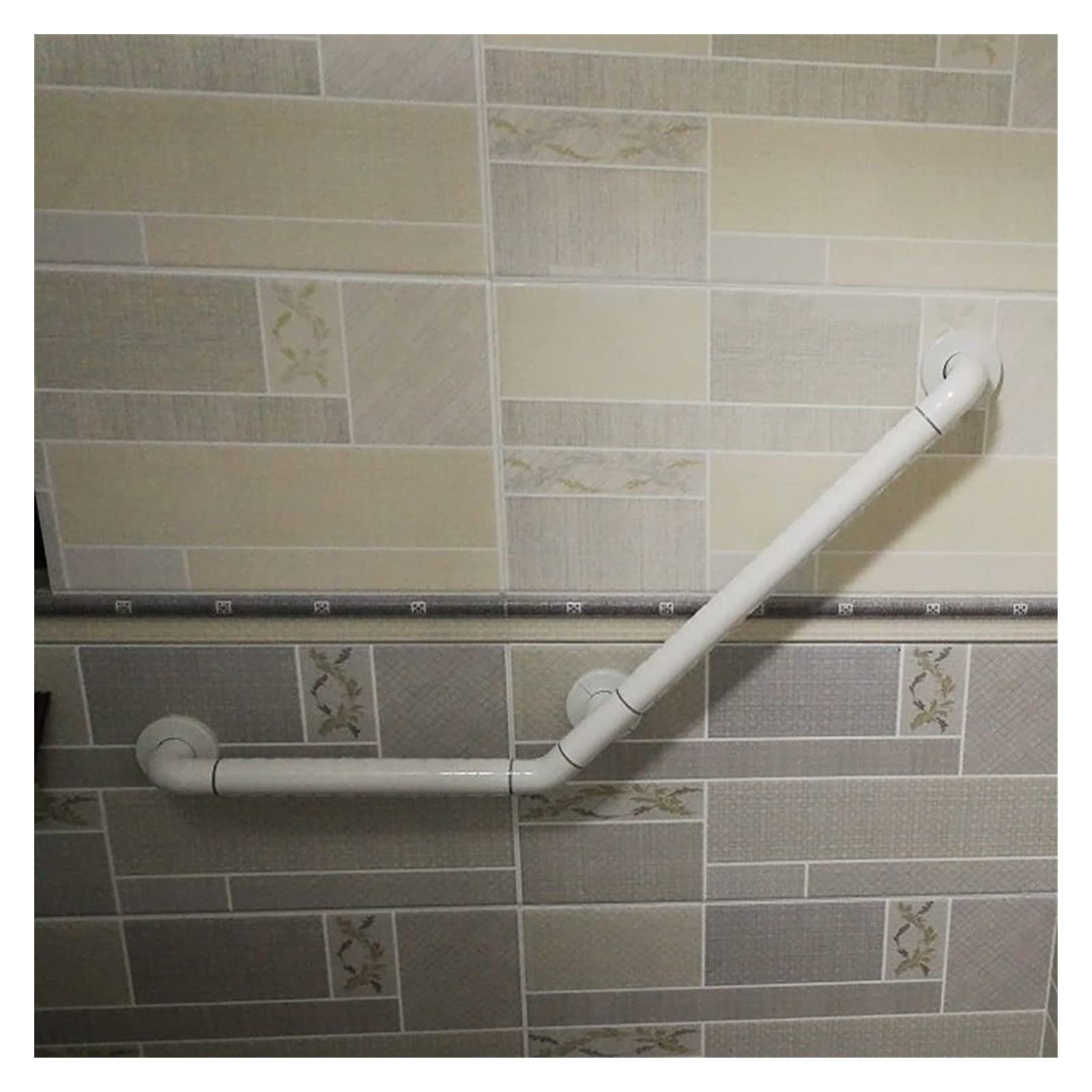 Barras de agarre antideslizantes anticaídas con ventosa de acero inoxidable, soporte de seguridad antideslizante (color: blanco)