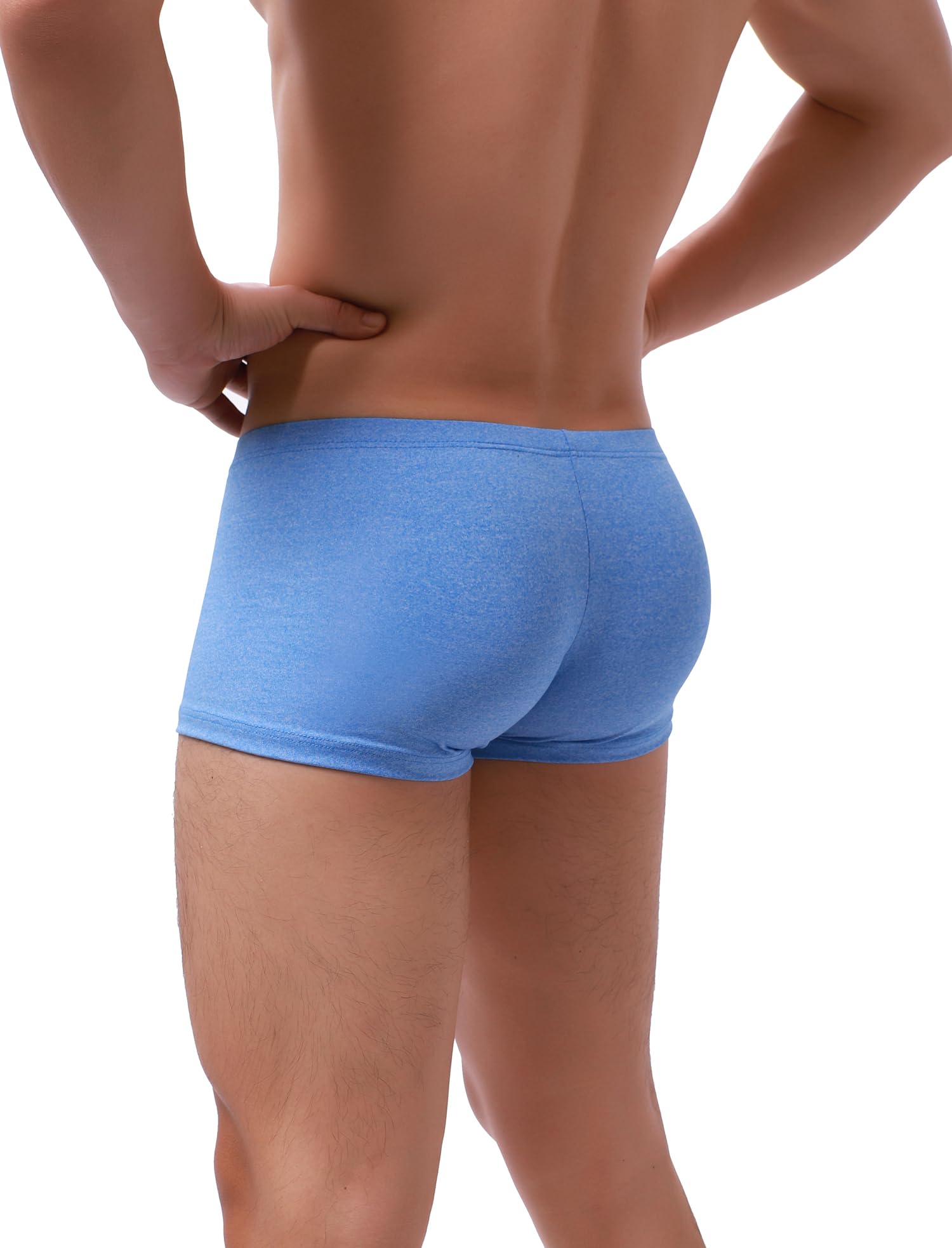 Calzoncillos tipo bóxer de algodón elástico para hombre, suaves, transpirables, de microfibra modal