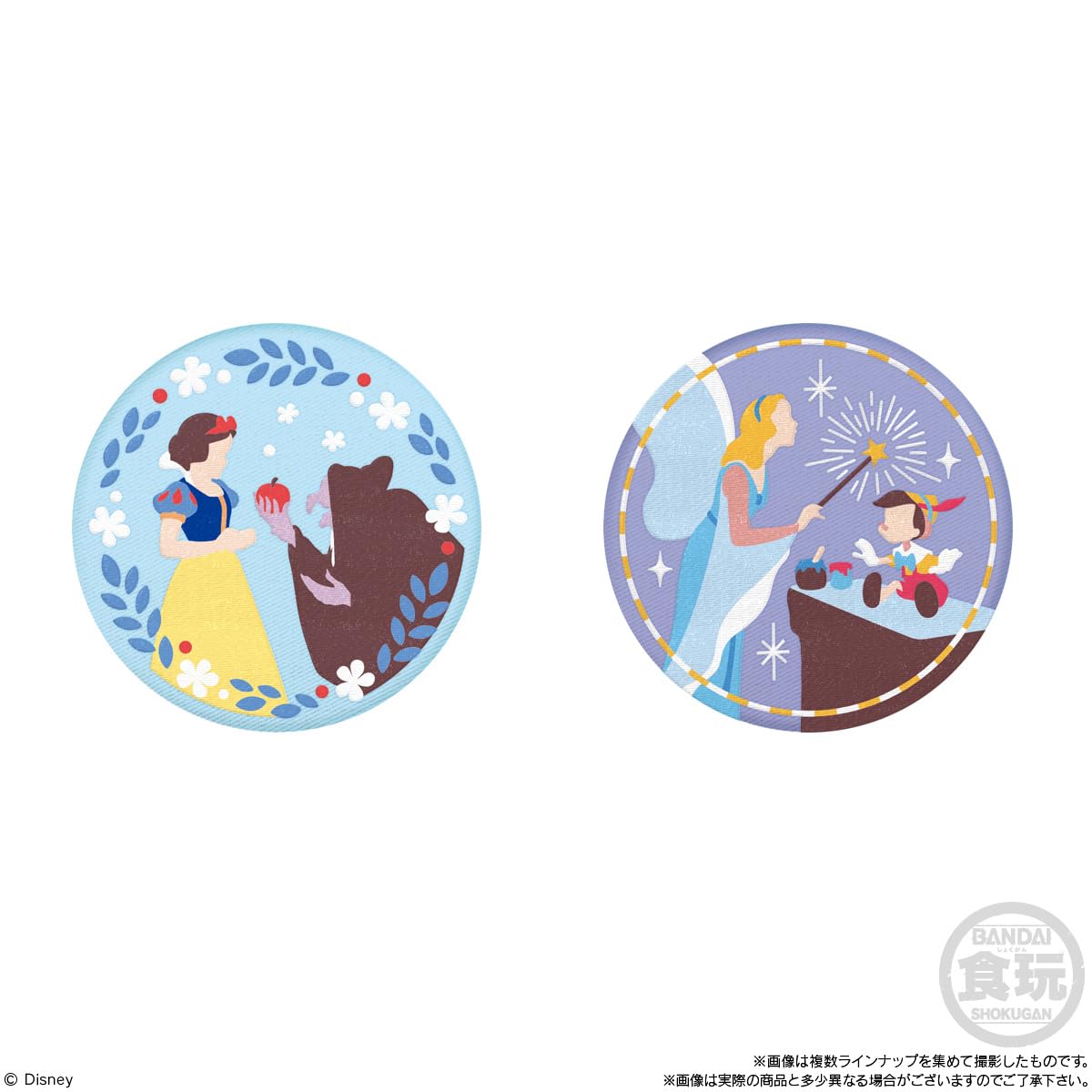 BANDAI ディズニーキャラクター 刺繍缶バッジビスケット 12個入りBOX
