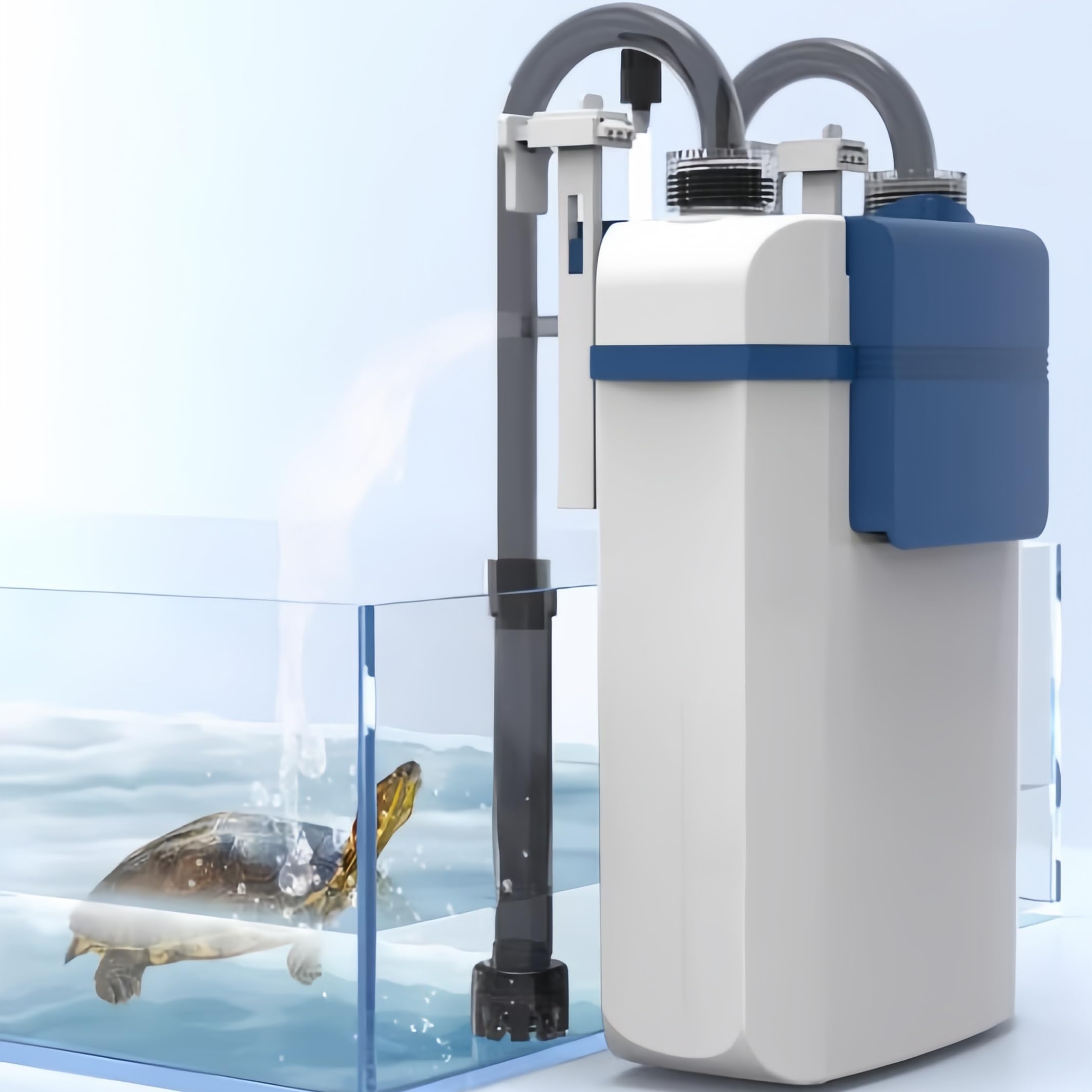 Aquarium Wall Mounted Hang On Filter - External Filter Barrel Small Silent Fish Tank Filter for Water Purification & Circulation System