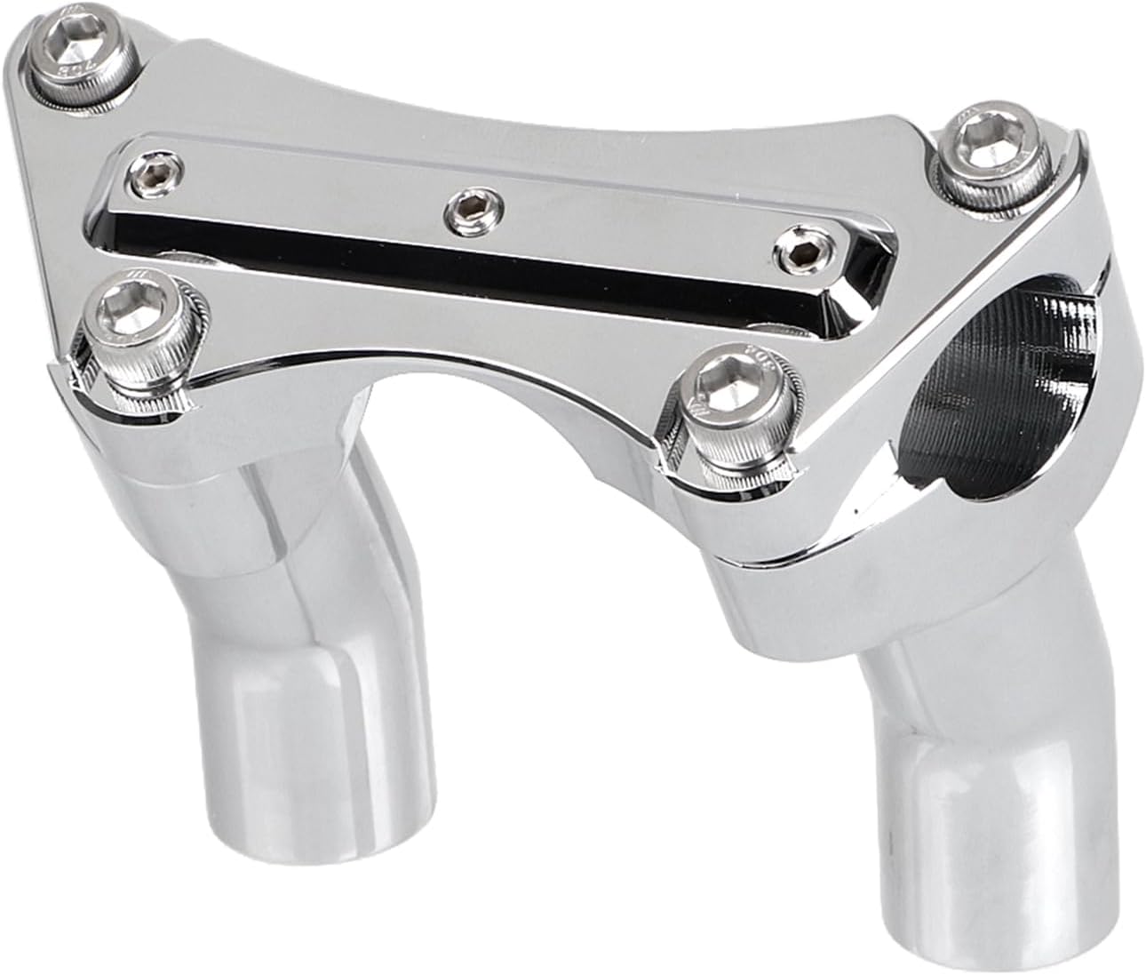 Chrome Motorcycle 3-1/2" Pullback Handlebar Risers & Top Clamp Kits Fit for Harley 1 Inch Bar Dyna Heritage Softail Fat Boy Sportster Touring Glide