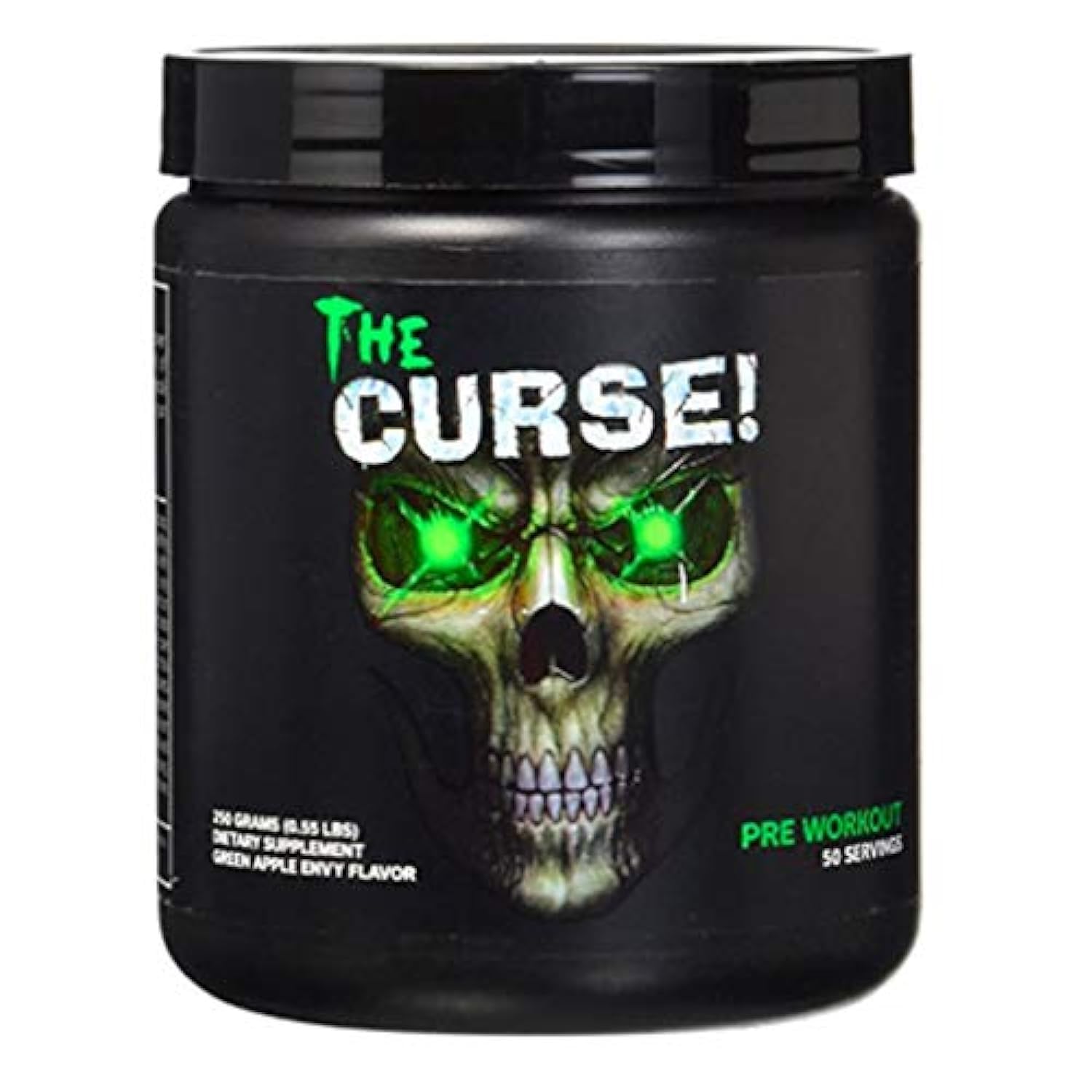 The Curse Pre-Workout Supplement Green Apple Envy, 50 Servings 250 Grams(0.55 lbs)