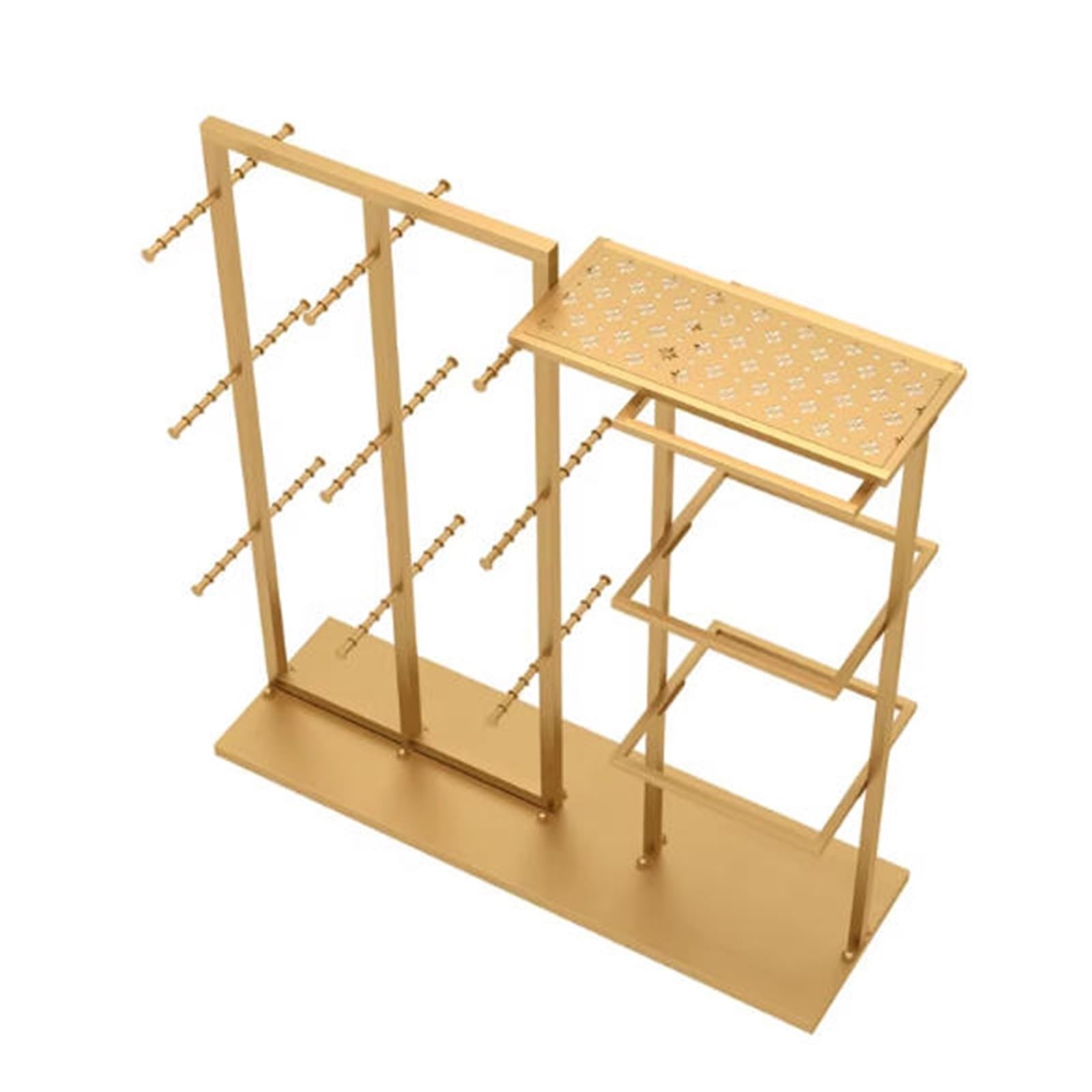 LJHFG63KUYT Clothes Rack Underwear store shelves bra display rack shopping mall double-sided hanging shorts Nakajima Display Stand(Gold)