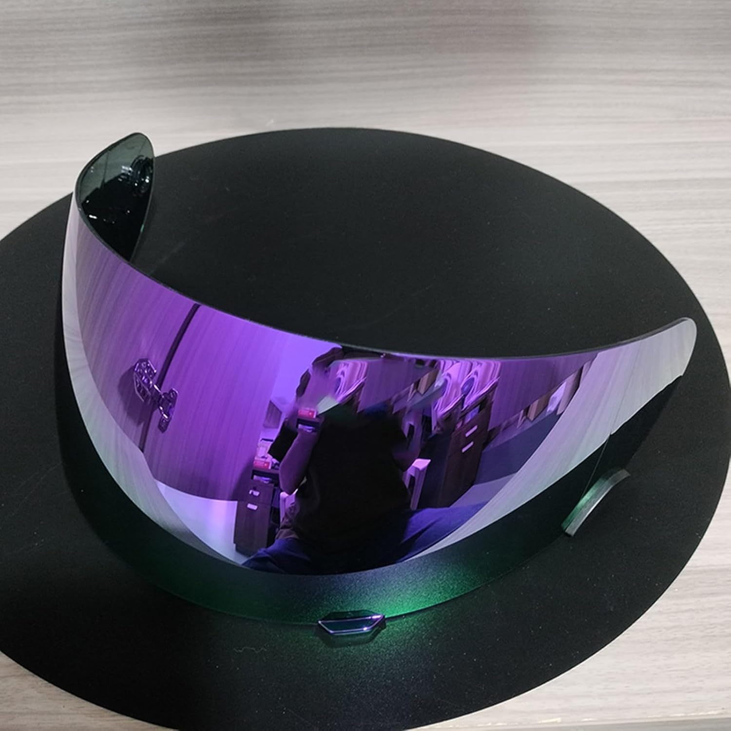 ZJHFDC Motorcycle Helmet Visor for Bell Qualifier DLX MIPS, Windproof Anti Scratch Helmet Visor Replacement Motorcycle Accessories,normal-Ipurpleplating