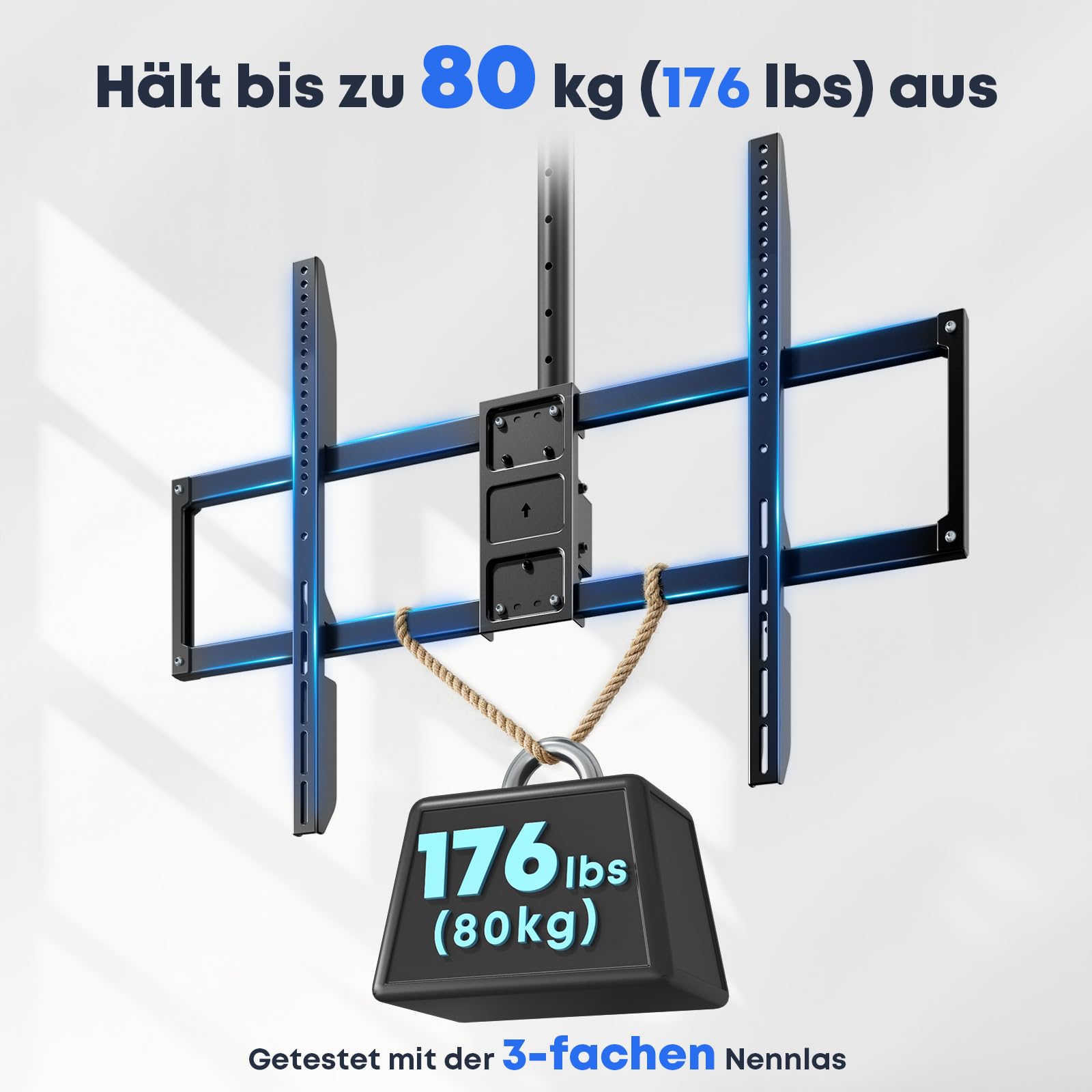 TV Deckenhalterung für 50 bis 100 Zoll, 80 kg Tragkraft