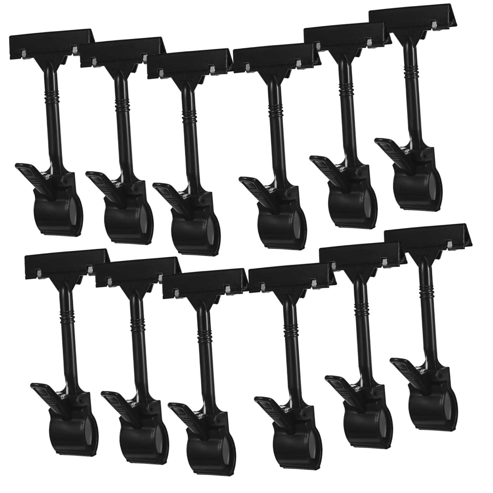 SHINEOFI 3 Set Clip Per Segnaletica Prodotto in Plastica Spillo Portanumero Da Tavolo Porta Cartellini Per Rack Organizzatore In Piedi Etichette Per Contenitori Di Stoccaggio 12 Pezzi * 3