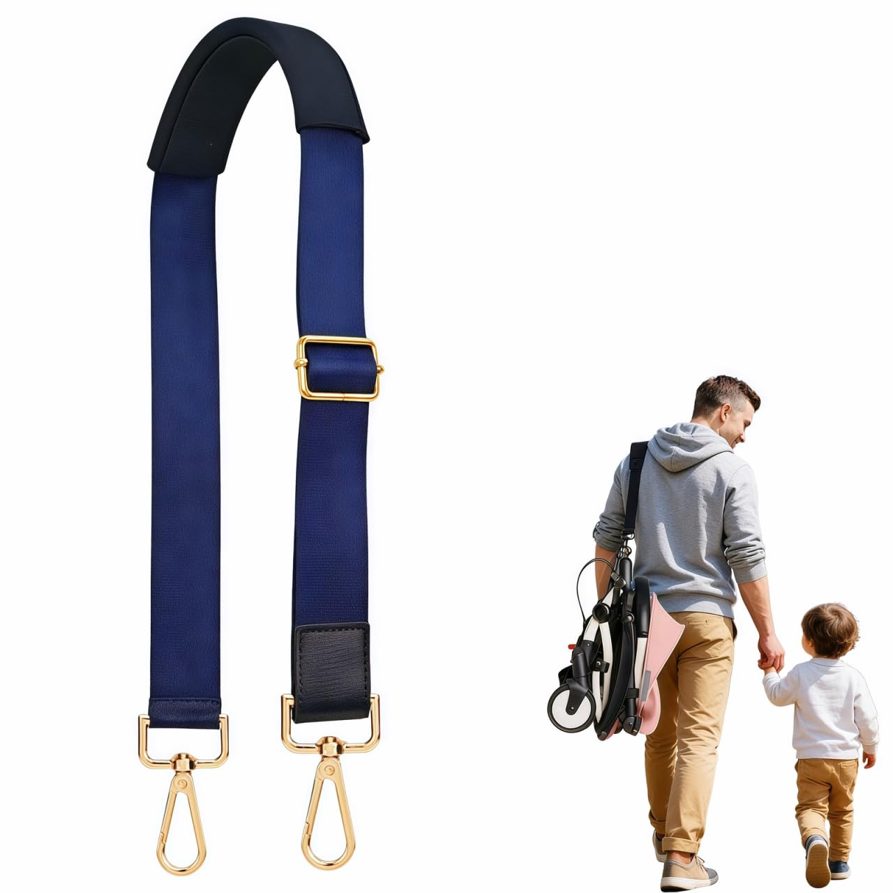 Adjustable Stroller Straps for Babyzen Yoyo & Yoyo2, Stroller Carry Strap for Travel, Outdoor, Airplane - Parent Gift
