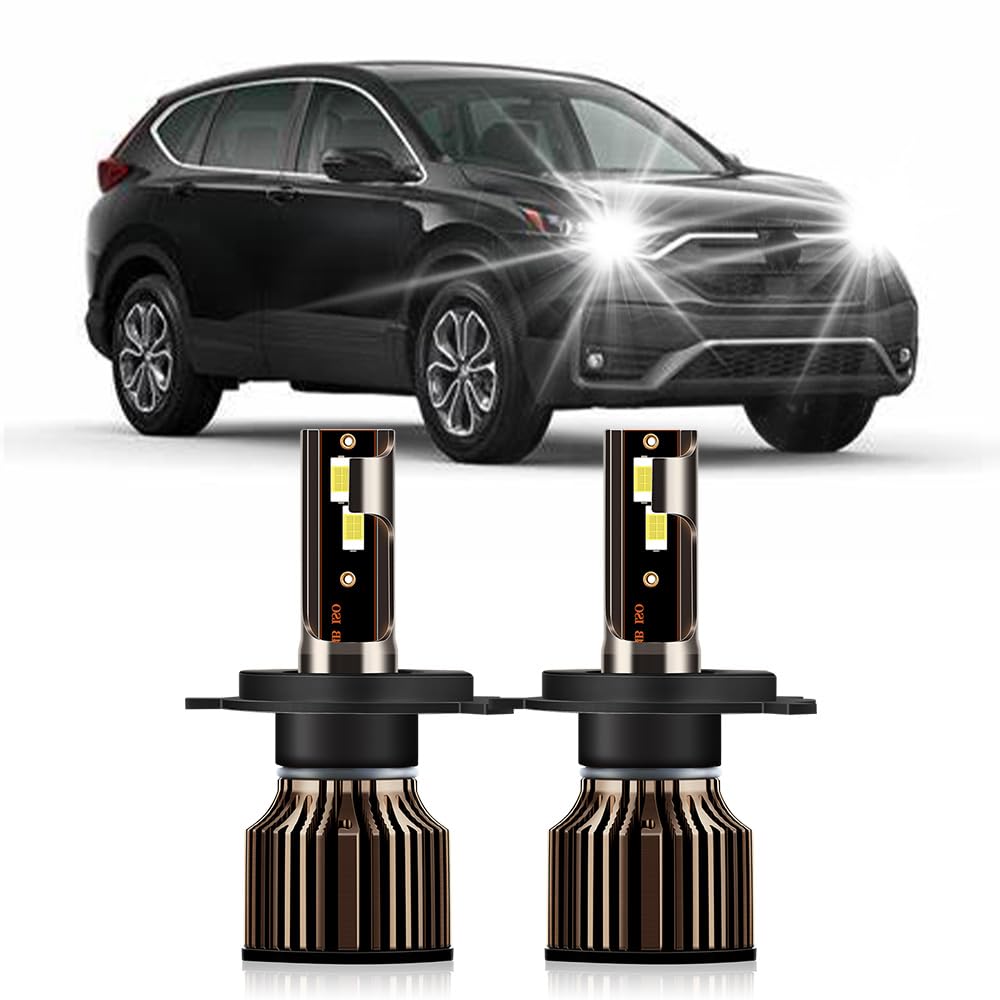 For Honda CRV CR-V 1997 1998 1999 2000 2001 2002 2003 2004 Light Bulbs, Efficient Heat Dissipation, 400% Brightness Hi and Lo Beam Light Bulbs, 6000K
