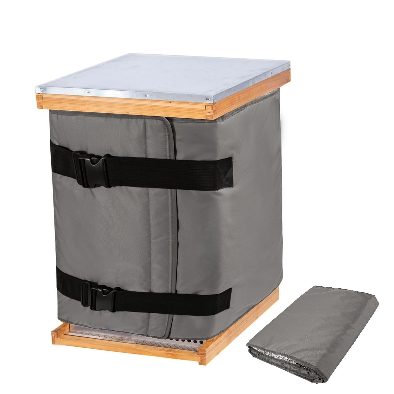 Winter Bee Hive Wrap for 8 and 10 Frame Beehives,5 Layer Oxford Cloth Beehive Winter Protection Cover,Beehive Wrap for 2 Deep Hive Boxes,Warm,Windproof,Waterproof Beehive Insulation Wrap 75.2" x 18.1"