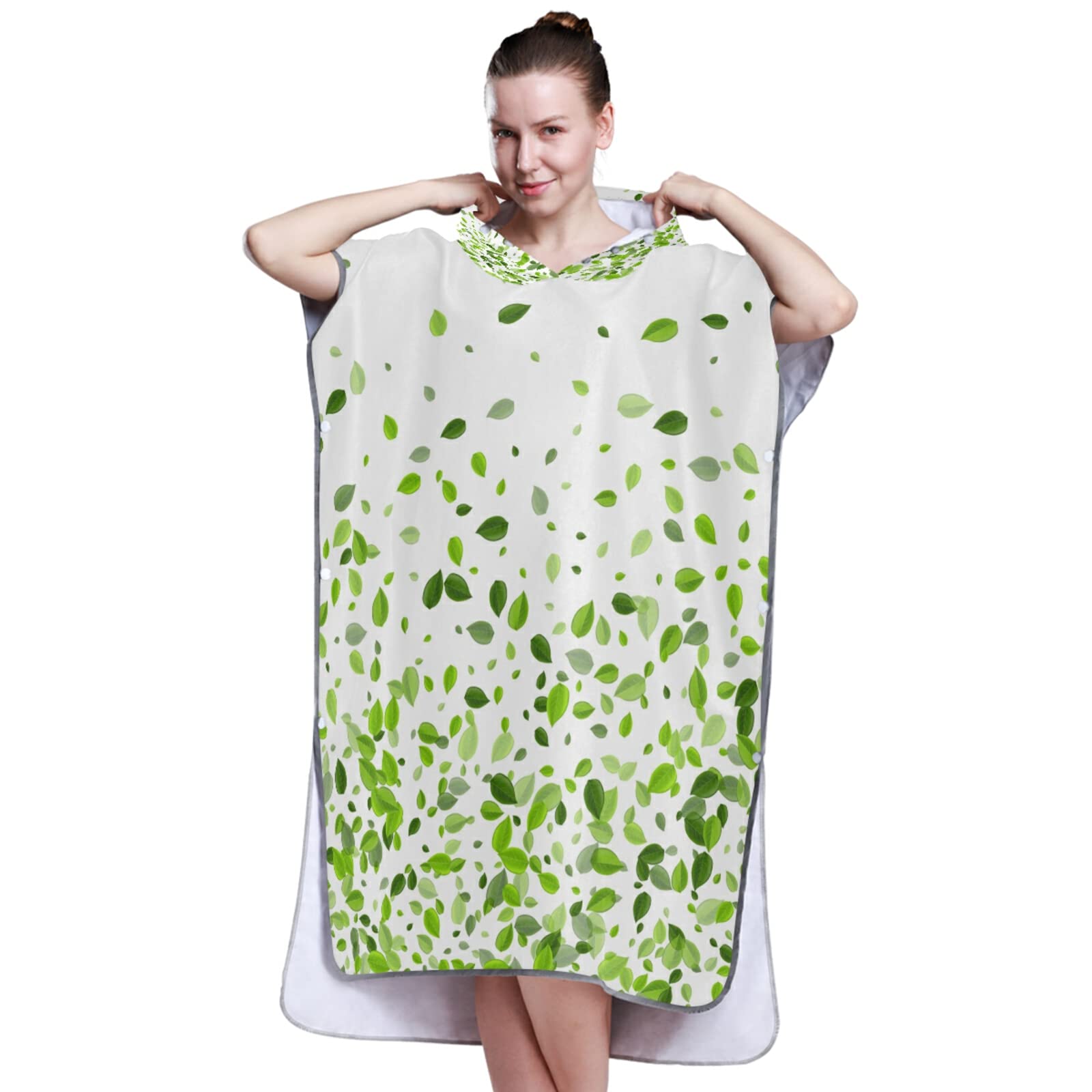 Poncho de surf avec capuche et poche, séchage rapide, en microfibre, pour bain, plage, extérieur