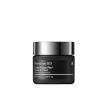 Perricone MD Cold Plasma Plus+ Neck and Chest Broad Spectrum SPF 25 Neck Firming Cream for Tightening and Firming Sagging Skin Wrinkle Cream for Crepey Skin & Decollete
