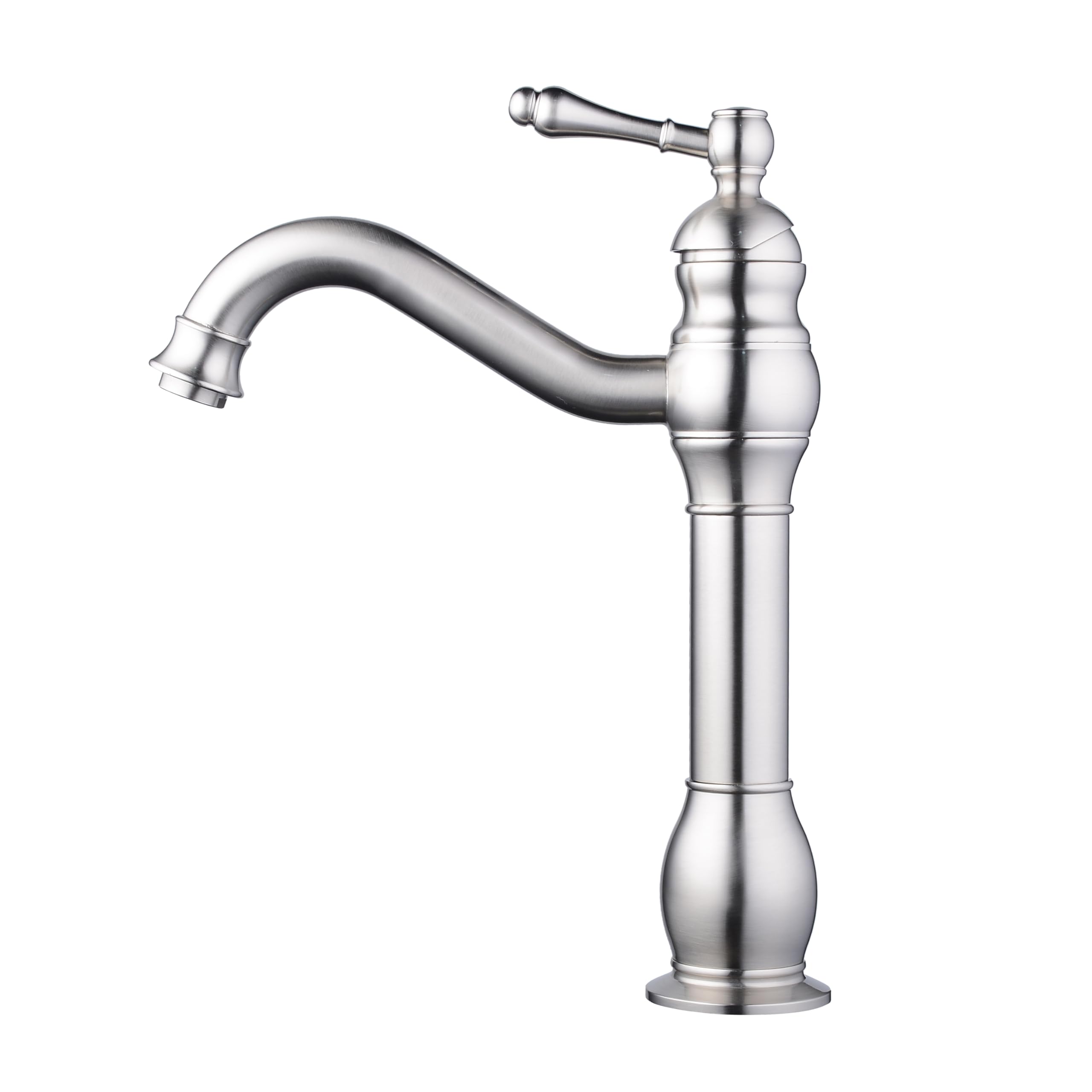 ANVLOJRIH Bathroom Basin Mixer Faucet, Pure Copper Handle Single Hole Retro Bathroom Faucet (Brushed)