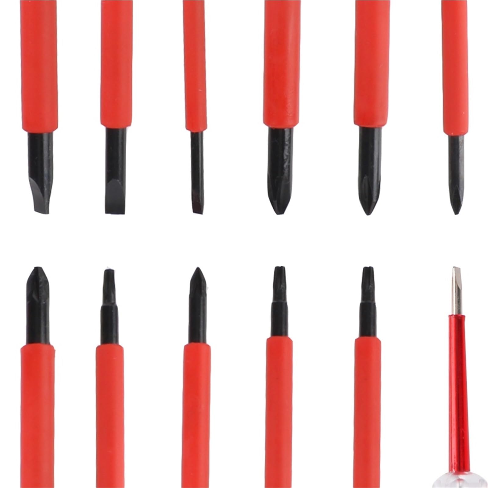 For utensili manuali da elettricista, set di cacciaviti con punte a taglio Phillips isolate, multifunzionale, 13 pezzi, cacciavite magnetico 1000V Affidabilità Precisione