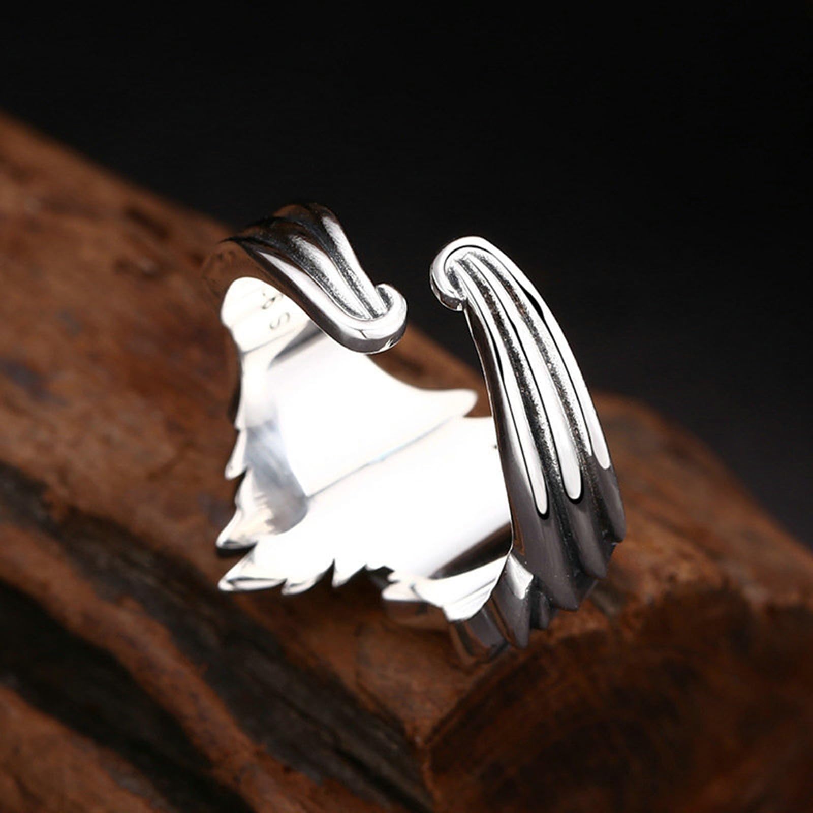 Bague en Argent 925 Homme Réglable Ouverte