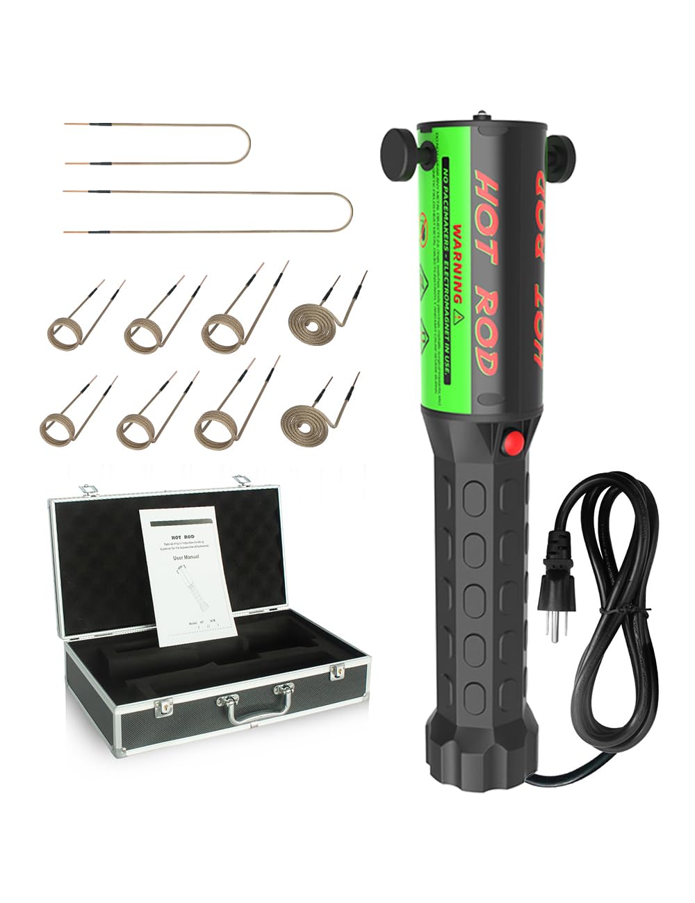 Solary Heat Induction Tool - 1100W 110V Handhled Magnetic Induction Heater Kit with 10 Coils, Rusty Screw Removing Tool