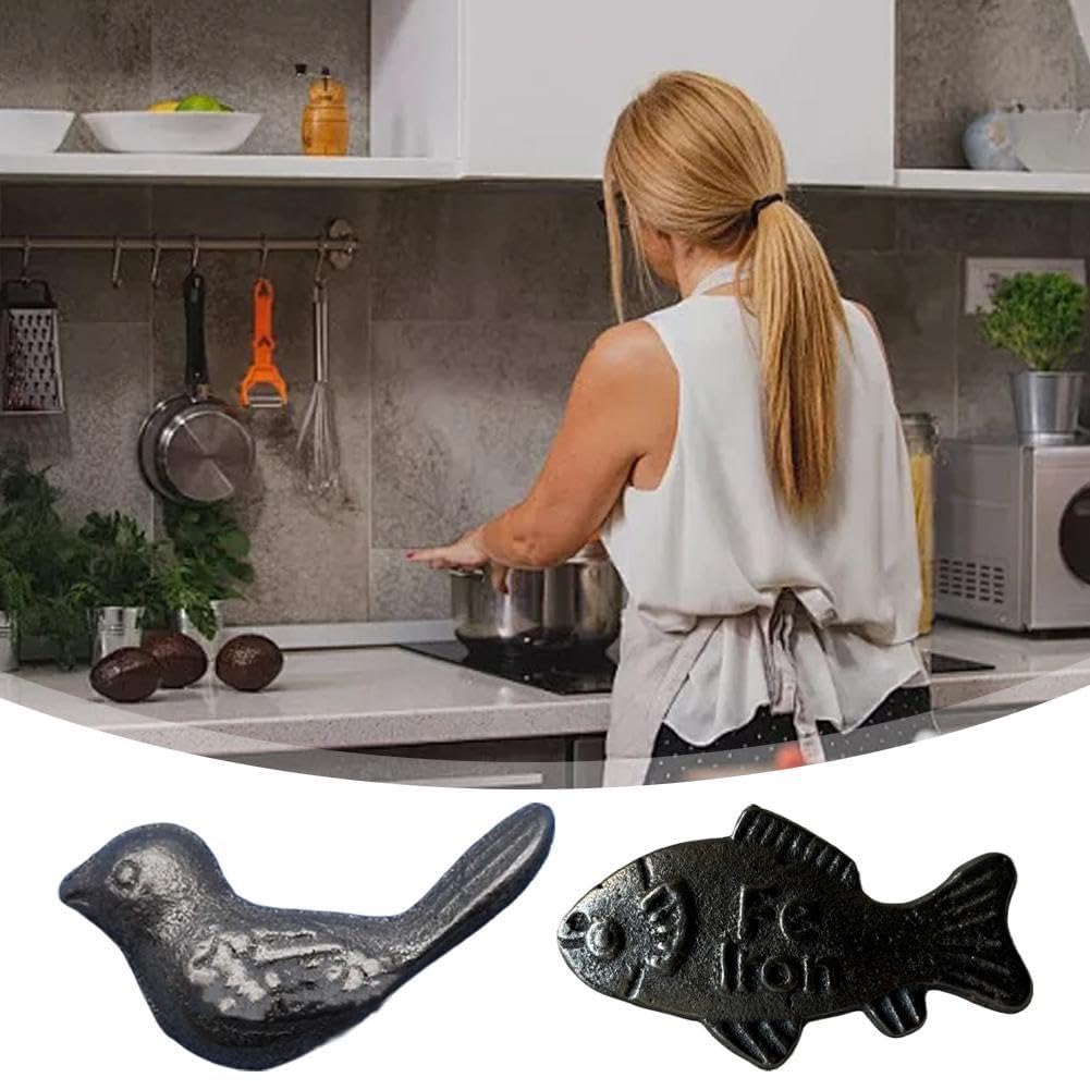 Lucky Iron Bird - Herramienta de cocina de hierro natural para anemia y deficiencia de hierro para peces sanos, hierro fundido reutilizable