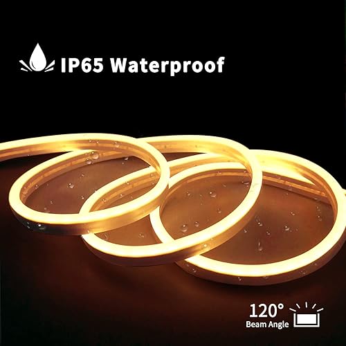 Miniatura 3 de segrass Tira de luces LED de neón de 164 pies IP65 impermeable flexible luces LED de neón de 12 V para dormitorio habitación habitación decoración