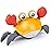 Crawling Crab Baby Toys Upgrade Version - 3 Speed & Music Control, Cute Dancing Essentials Electric Induction Sensory Stuff Moving Toy for 3 4 5 6 7 8 9 10 11 12 Year Old Boys or Girls (Orange)